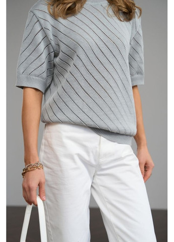 Жіночий топ з ажурним візерунком та рукавами (2860) Triko Bakh (360920071)