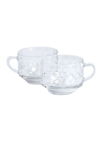 Набір чашок зі скла 6 шт прозорі скляні кружки 270 мл HP-YH-67 (A-033660) Yiwu (346267076)