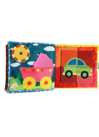 Текстильная развивающая книга для малышей "Машинка" 403662 Bambini (330606661)