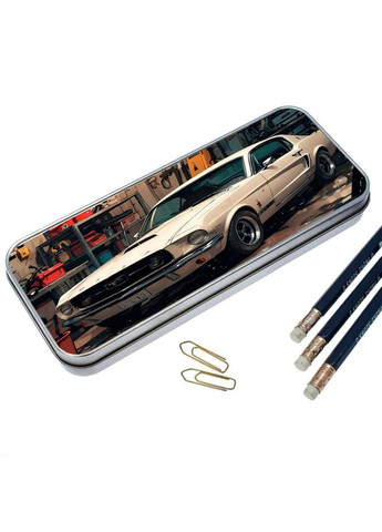 Пенал шкільний для хлопчика та дівчинки металевий авто 7*18 см Silver No Brand (309158982)