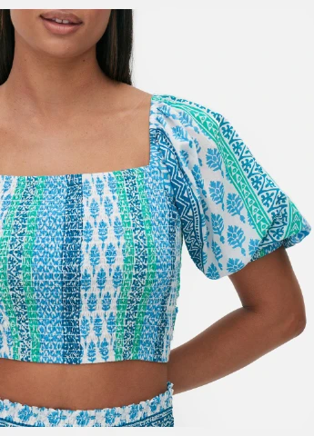 Топ лето,белый-синий в узоры, Primark (333142147)