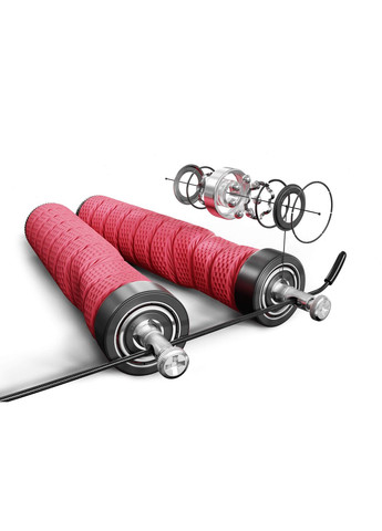 Скакалка с подшипниками и мягкой рукояткой HS-P030JR красная Hop-Sport (301538712)