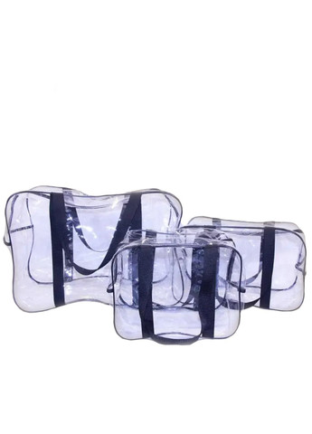 Набор из 4 прозрачных сумок в роддом Light черный EcoNova (322618465)