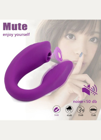 Вагінально-кліторальний вакуум + вібратор Luxury з пультом Стимуляція точки G та клітора 10 режимів STF (314827870)