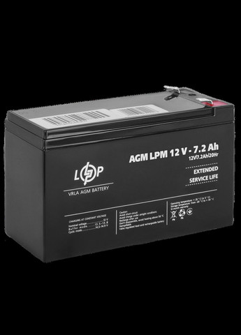 Акумулятор AGM LPM 12V 7.2 Ah LogicPower (279554290)