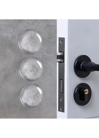 Стопор дверной настенный стоппер упор на ручку дверей силиконовый круглый 6 шт Прозрачный 79_1_1_1С No Brand (367738742)