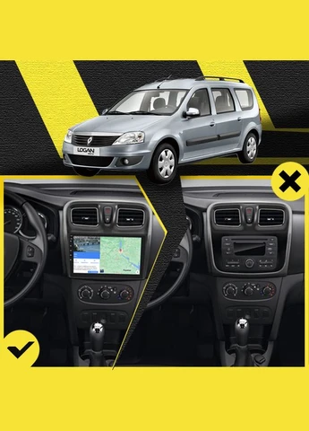 Штатна магнітола для Renault Logan II 2012-2018 екран 10" 2/32Gb/4G/ Wi-Fi Premium GPS 16 шт. Lesko (336204574)