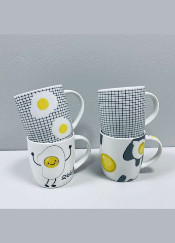 Набор чашек фарфоровых 4 шт. 350 мл Funny Eggs M0520-SDM020-1380 Milika (317203771)