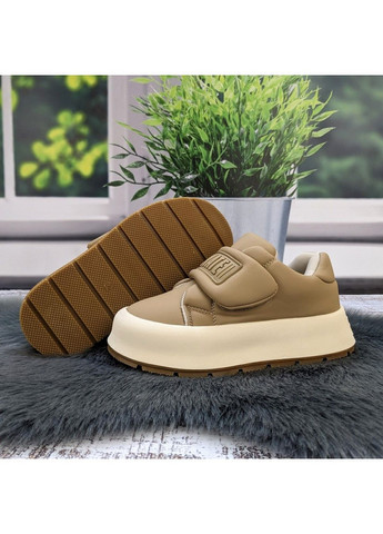 Бежевые демисезонные кроссовки детские для девочки Jong Golf