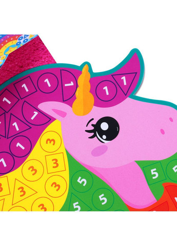 Набір для творчості дитячої творчості із плюшевою мозаїкою «Єдиноріг та Веселка» VT4511-17 Vladi toys (366409429)