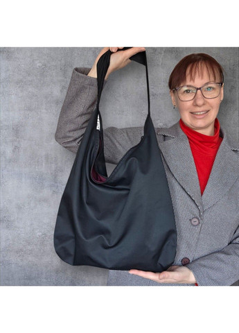 Женская сумка Svitashka Hobo Светоотражающие карманы. Через плечо. Черная No Brand (327100810)