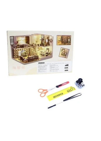 3D-румбокс збірний конструктор ляльковий дім з підсвіткою DIY House DM-1209 Cute fun Multicolored No Brand (398975470)
