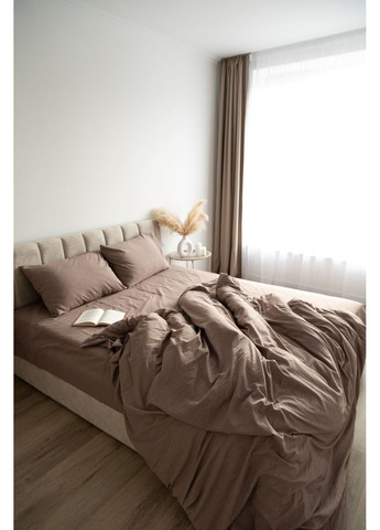 Постельное белье вареный хлопок "Белый" Двуспальный, Классическая простыня, наволочки 50х70 IN.HOME_UA (371141811)