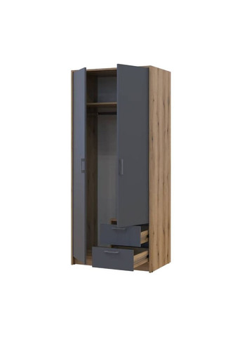 Шафа для одягу Ронді Дуб Артизан/Графіт 2ДСП 82х52х195 (DRS-011657) Doros (361998877)