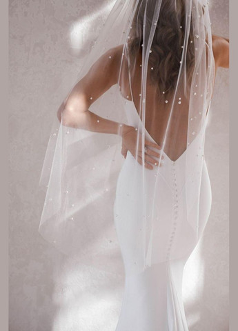Свадебная фата для невесты на свадьбу 1м с жемчугом. Lina (337359700)