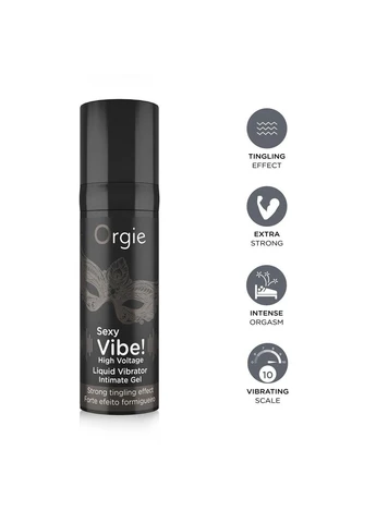 Рідкий вібратор Sexy Vibe! High Voltage, 15 мл, ефект мурашок + дуже потужна вібрація Orgie (401284341)