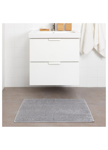 Килимок для ванної сіробілий меланж 50х80 см IKEA (273229210)