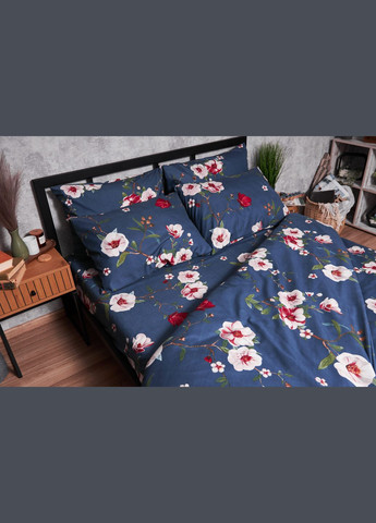 Комплект постільної білизни Полісатин Premium євро 200х220 наволочки 2х40х60 (MS-820003720) Moon&Star Bush Peony (288044201)