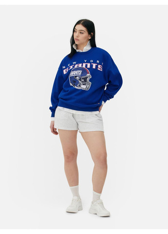 Синій світшот фліс,синій з принтом, Primark (364504762)