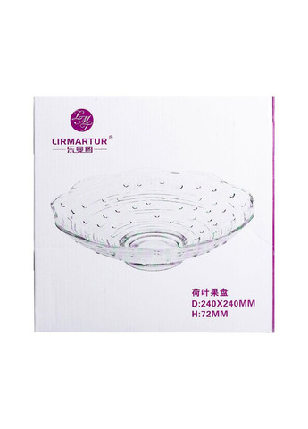 Фруктовница стеклянная Ø23 ваза для фруктов Листья лотоса HP-YH-12 Yiwu (370800877)