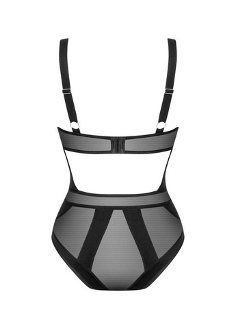Боді із напівпрозорими вставками Chic Amoria, чорне, Obsessive (331169667)