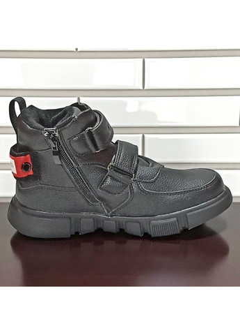 Демісезонні ортопедичні черевики для хлопчика, осінні хайтопи на липучках, утеплені демі черевики на флісі Клібі Clibee (365697441)