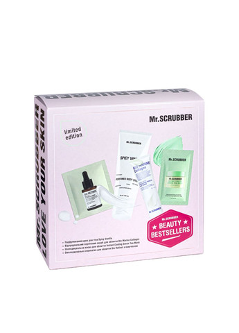 Набір косметики для догляду за обличчям і тілом Beauty Bestsellers, 4 продукти Mr. Scrubber (321963832)