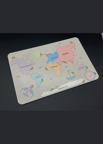 Деревянная карта мира. 40х27мм HM furnitura (330602208)