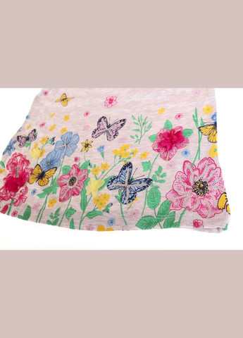 Серый летний майка + шорты 13351 меланжевый и фуксия Breeze