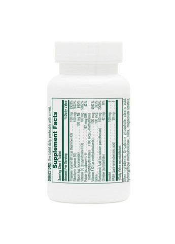 B-комплекс медленного высвобождения, MEGA В-100,, 60 таблеток Natures Plus (326054286)