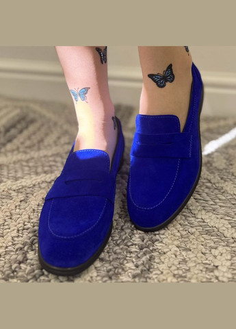 Vasha para Лофери жіночі замшеві. Колір електрик. 38 розмір синій з натуральна замша, україна — демісезон (342325001)