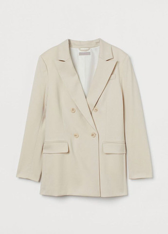 Светло-бежевый женский жакет H&M однотонный - летний