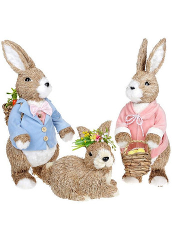 Фігура декоративна "Зайчик з кошиком" 24х22х40см, пінопласт Bona (329893964)