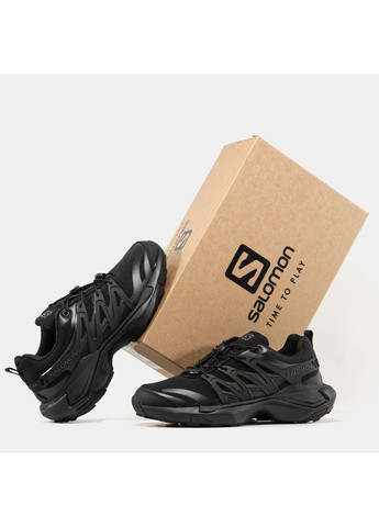 Черные демисезонные кроссовки мужские Salomon XT Pu.Re Gore-Tex Black | Саломон XT Pu.Re