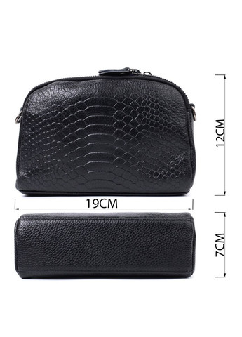 Компактна жіноча сумка з натуральної шкіри з двома відділеннями Vintage чорна (sku_22799) No Brand (329853411)