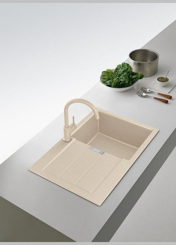 Мийка кухонная Sirius 2 тектонайт, прямокут., з крилом, 780х500х200мм, чаша - 1, врізна, бежевий FRANKE (330031911)