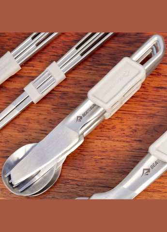 Набор столовых приборов (нож, вилка, ложка) Detour Серебристый Sea To Summit (312485153)