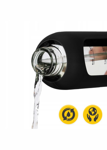 Бутылка для воды спортивная 1000 мл стеклянная Black () 4FIZJO P-5905973403917 (344588355)