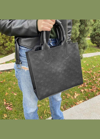 Большая черная женская сумка стиль Луи Витон люкс, большая городская сумка для женщин на плечо No Brand (334729569)