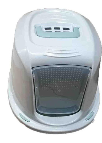 Туалет з фільтром та ручкою для кішок Galaxy Deluxe, зелений, 10586, 45х36х31,5 см Georplast (312539344)