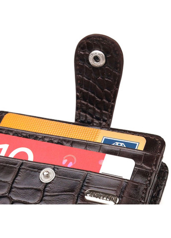 Интересный кошелек для мужчин из натуральной кожи с тиснением под крокодила 21689 Canpellini (298570725)