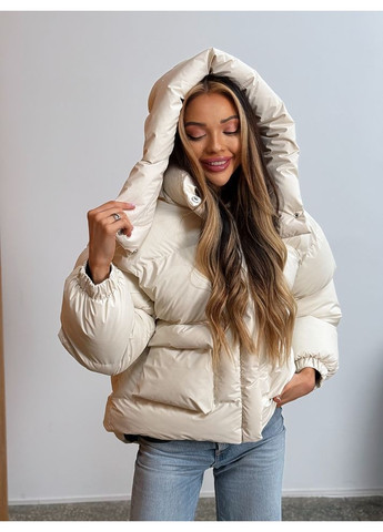 Молочная куртка пуфер beze цвет молоко milirud
