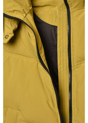 Горчичная демисезонная куртка подростковая для мальчика горчичного цвета Let's Shop