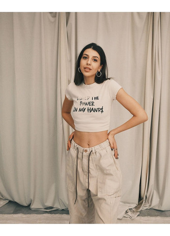"I HOLD THE POWER IN MY HANDS" – стильный винтажный топ для уверенных девушек TATON — 363052560