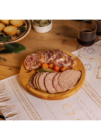 Менажниця дерев'яна 25 см кругла на 2 секції T45W250 LUGI (370801984)