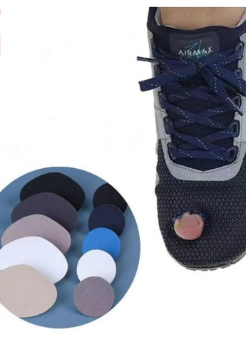 Наклейки для реставрации протертой или порванной части обуви для ремонта в наборе из 3 пар серые No Brand (311222473)