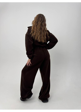 Супер стильный комбинезон Україна комбинезон-брюки коричневый спортивный, повседневный, кэжуал флис