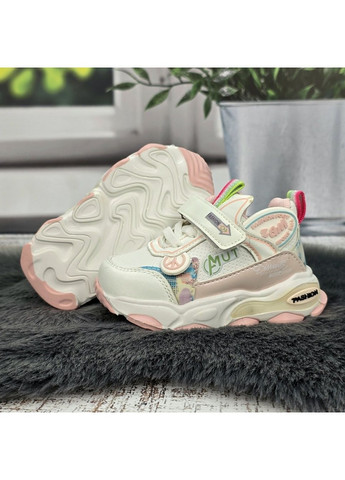 Белые демисезонные кроссовки детские для девочки Paliament