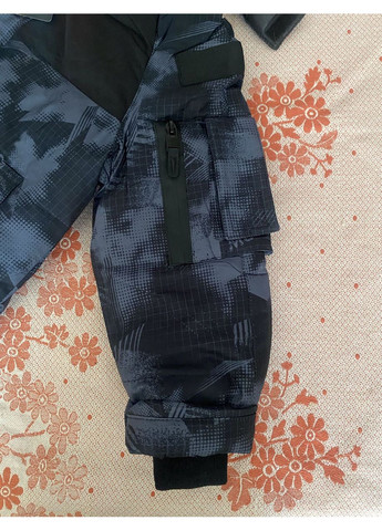 Комбінована зимня зимова дитяча подовжена куртка пальто на хлопчика 122-146 No Brand