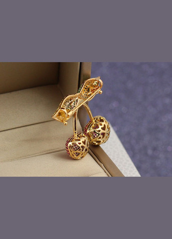 Брошка вишнева парочка золотиста Xuping Jewelry (316433441)